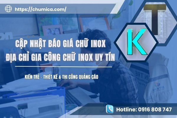 Báo giá chữ inox
