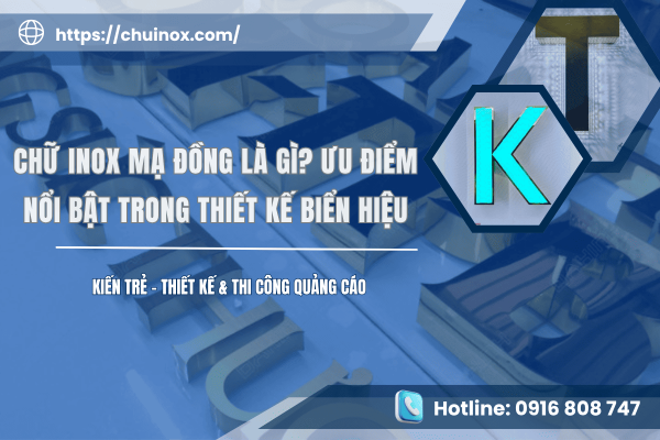 chữ inox mạ đồng