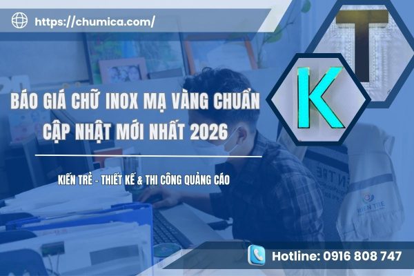 Chữ inox mạ vàng